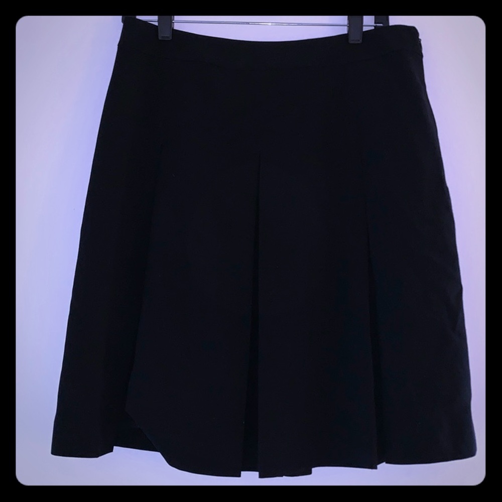 Black pleated midi